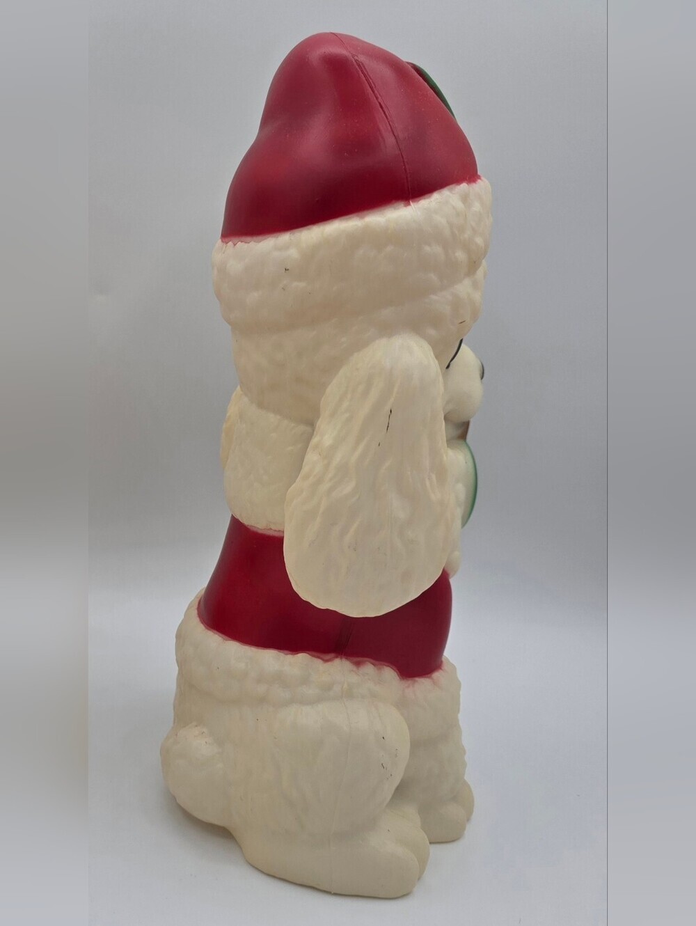Christmas Blow Mold 11" White Poodle Dog Lover LED Light Up Decor Holiday Time - Picture 9 of 12